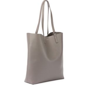 Saint Laurent north-south leather shopping tote
